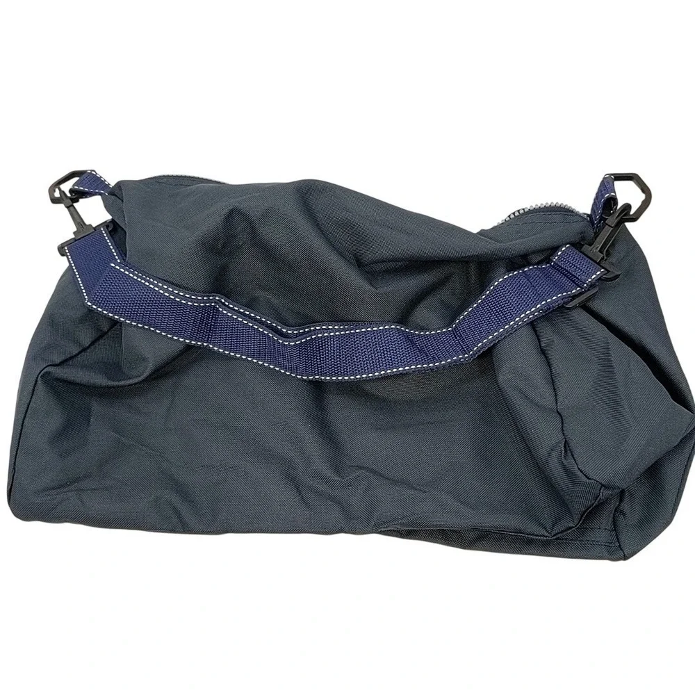 VTG 90s TIME Magazine Promo Messenger Bag Shoulder Tote Blue Nylon Travel Gym